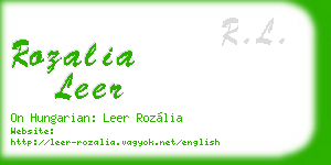 rozalia leer business card